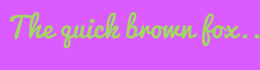 Image with Font Color A4D467 and Background Color DB5BFF